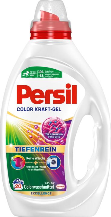 Actual product image Persil Flüssigwaschmittel Kraft-Gel Color 20 WG, 0.9 l (20 Washing cycles, Liquid detergent)