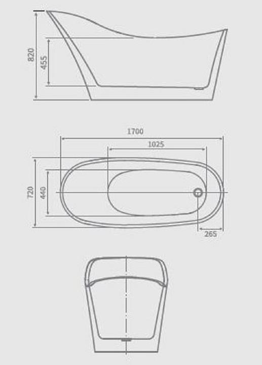 Actual product image Jet-Line Bathtub CHUR II white (170 cm, 72 cm)