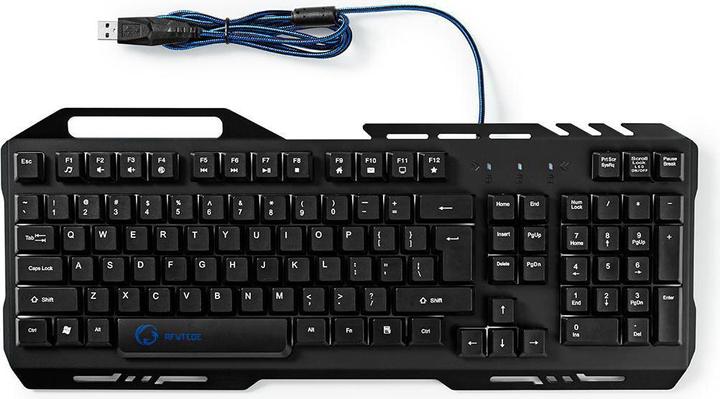 Nedis Wired Gaming Keyboard Gaming-Tastatur RGB-Beleuchtung USB 2.0 US International Metalldesign US (Eng. Int., Kabelgebunden)