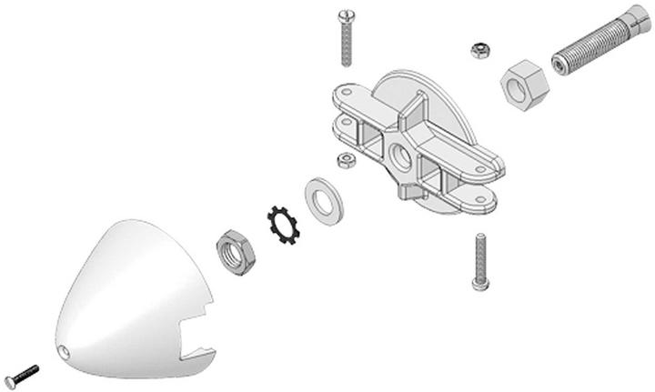 Actual product image Multiplex Spinner 54 mm Easyglider Pro for 4mm motor shaft