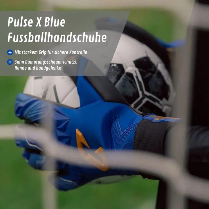 Actual product image Catch & Keep Fussballhandschuhe Pulse X Blue Gr. 12 Torwart Goalie Handschuhe (12)