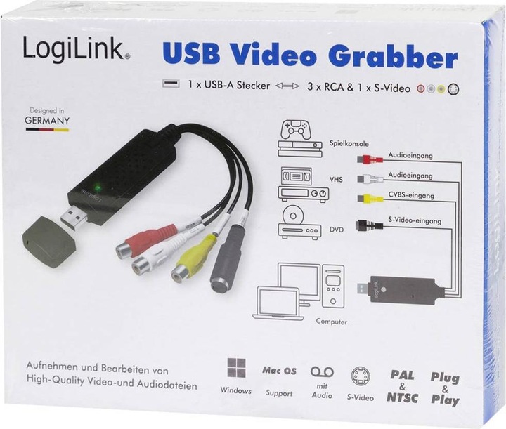 Image du produit LogiLink Adaptateur de capture vidéo (3x RCA (RCA), 8.80 cm)