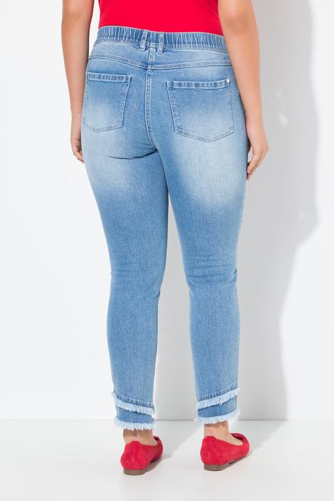 Produktbild Ulla Popken Jeans Sarah, Fransensaum, schmales Bein, knöchellang (46)