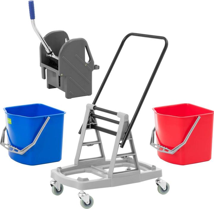 Produktbild Ulsonix Profi Putzwagen Reinigungswagen mit Presse Wischeimer Putzeimer 34 L (1 Stk.)