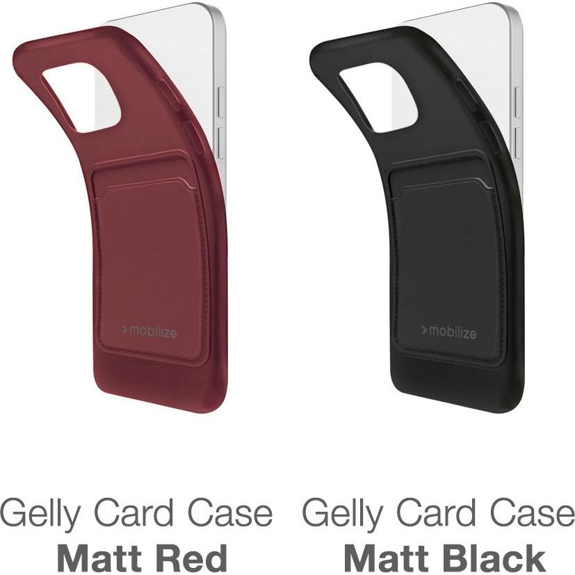 Thumbnail - Mobilize Gummi-Gelly-Kartenhülle (Apple iPhone 12, Apple iPhone 12 Pro), Smartphone Hülle, Schwarz