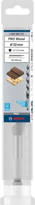 Actual product image Bosch Professional Zubehör PRO Wood Wood auger bit, 32 x 95 x 160 mm