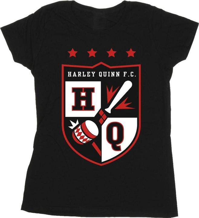 Actual product image Justice League Womens/Ladies Harley Quinn FC Pocket Cotton T-Shirt (M)