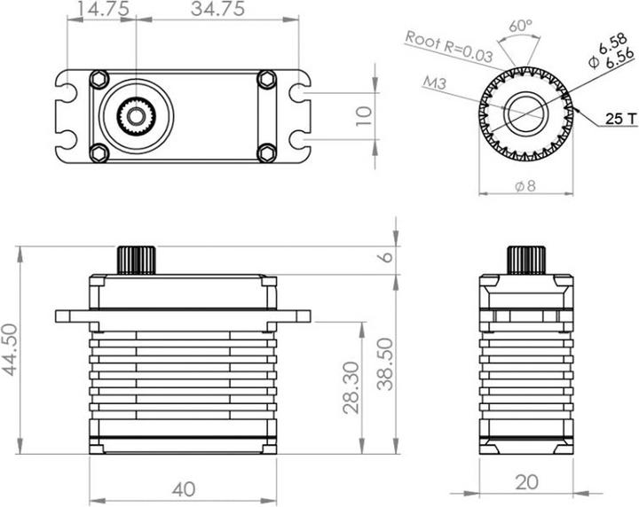 Produktbild Mks HBL3850 HV Digital Servo brushless X8 Serie