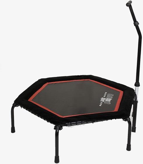 Produktbild Christopeit T200 Fitness Trampolin mit Haltegriff, schwarz/rot (138 cm)