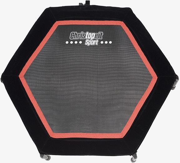 Produktbild Christopeit T200 Fitness Trampolin mit Haltegriff, schwarz/rot (138 cm)