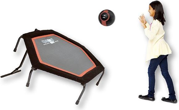 Produktbild Christopeit T200 Fitness Trampolin mit Haltegriff, schwarz/rot (138 cm)