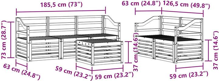 Produktbild vidaXL Outdoor-Sofa