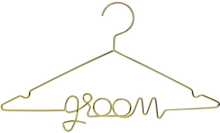 Actual product image Partydeco Party accessory hanger Groom 45 x 27 cm, gold (1 x)