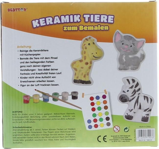 Produktbild Besttoy Keramik Tiere - Malset