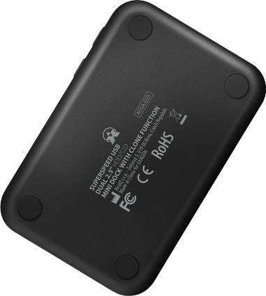 Productafbeelding Axagon ADSA-D25 dockingstation voor opslagschijven USB 3.2 Gen 1 (3.1 Gen 1) Type micro-B Zwart (2.5")