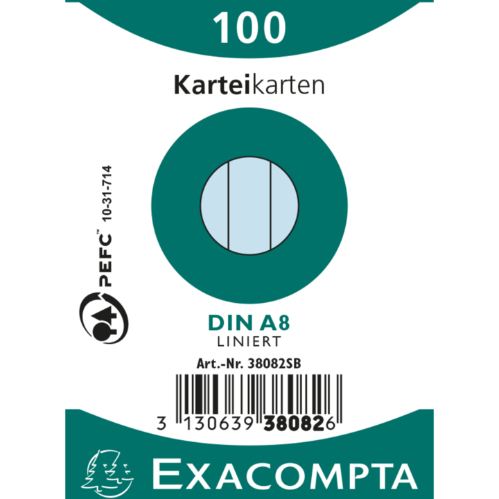 Immagine prodotto Exacompta Schede A8 (55 x 74 mm, 205 g/m², 100 x)