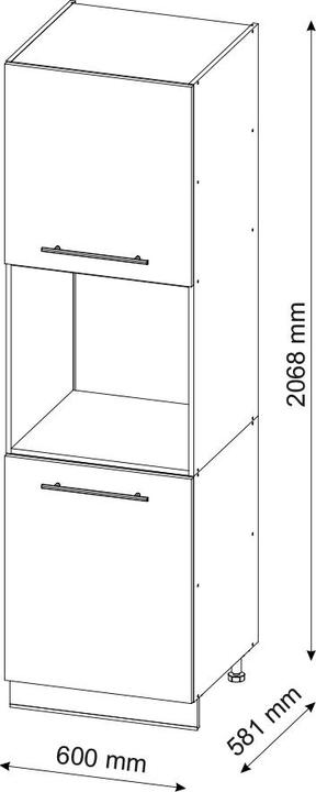 Produktbild Vicco Fame-Line mit offenem Regal (60 x 60 x 206 cm)