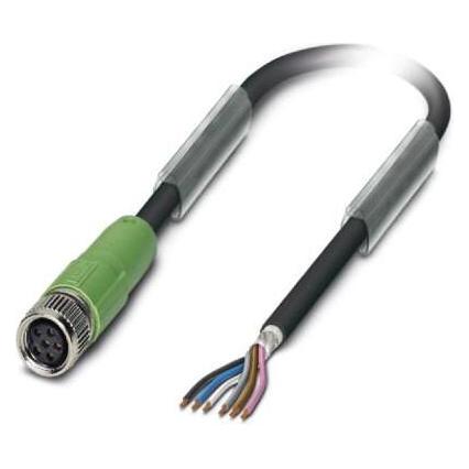 Phoenix 1522396. kabellengte: 1,5 m, connector: M8, productkleur: zwart, grijs, Kabels + Stekkers, Zwart