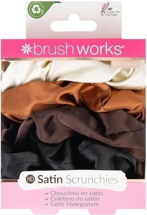 Image du produit Brush Works Brushworks Nude Satin Scrunchies (Élastiques à cheveux)