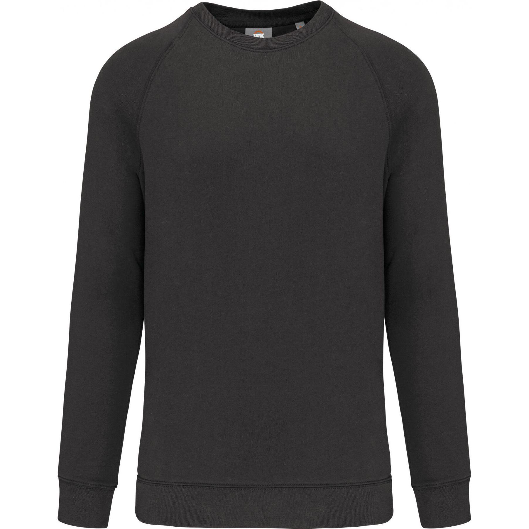 Kariban, Herren, Pullover, Sweatshirt Rundhalsausschnitt, Grau, (S)