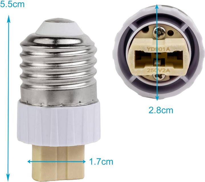 Produktbild Intirilife E14 auf GU10 Lampensockel Adapter