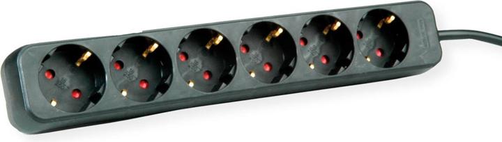 Roline 6fach Steckdosenleiste ohne Schalter schwarz 3m (6 x, CEE 7/3, 3 m)