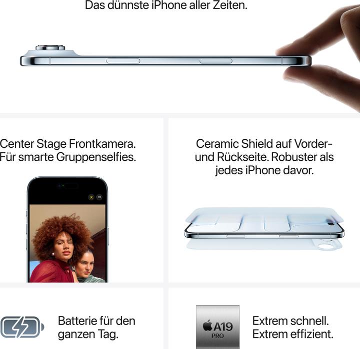 Produktbild Apple iPhone Air (256 GB, Light Gold, 6.50", Dual SIM, 5G)