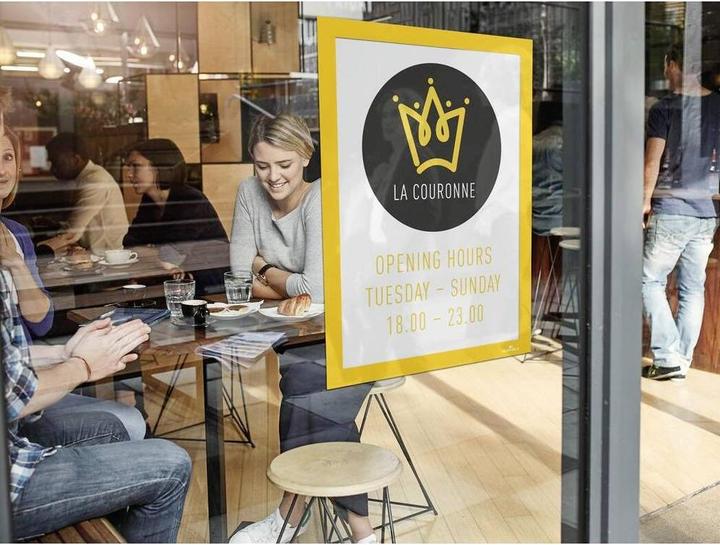 Actual product image Durable 2 magnetic frames self-adhesive DURAFRAME® yellow