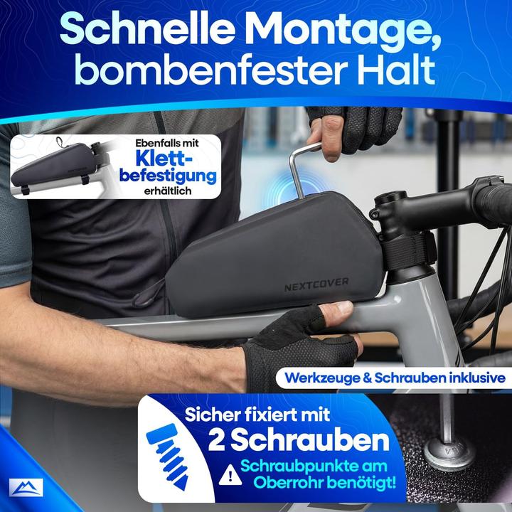 Produktbild Nextcover Wasserdichte Rahmentasche (0.80 l, Rahmentasche)
