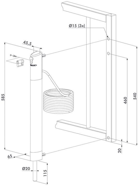 Produktbild Locinox Elektrischer Bolzen-Stangenriegel ELECTRADROP (1 Stk.)