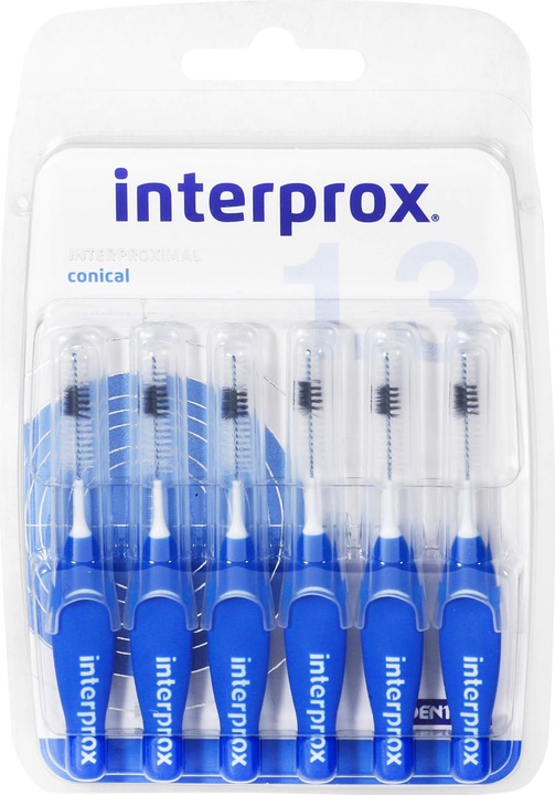 Dentaid interprox reg conical blau Interdentalbürste Blist, 6 St ZBU (5 x, 1.30 mm)