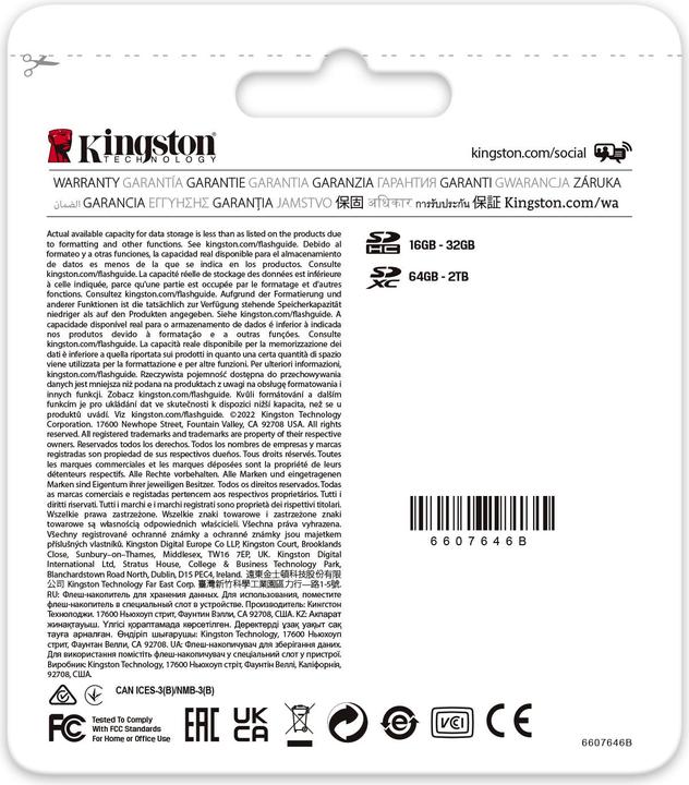 Productafbeelding Kingston Canvas React Plus (64 GB, SDXC, U3, UHS-II)
