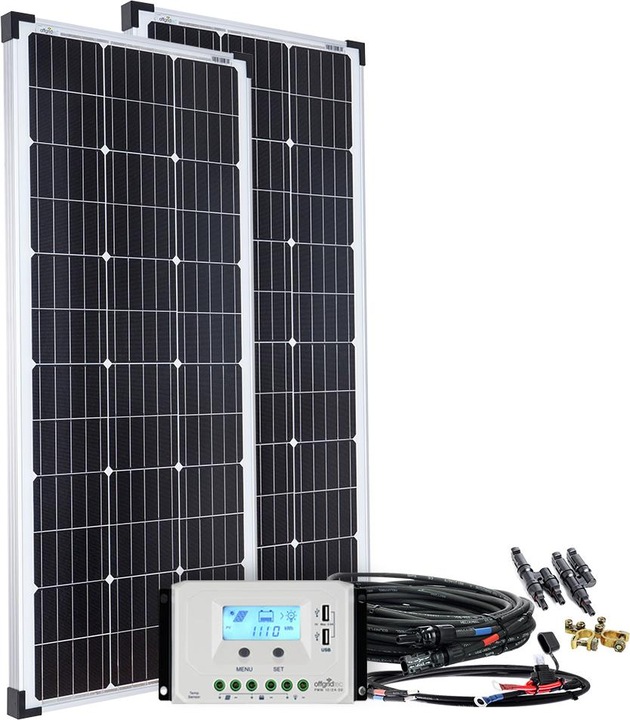 Offgridtec ® basicPremium-L 200W sistema solare 12V/24V sistema completo (200 W)