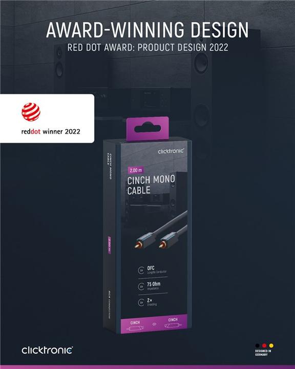 Actual product image clicktronic Cinch coaxial cable (2 m, Cinch)