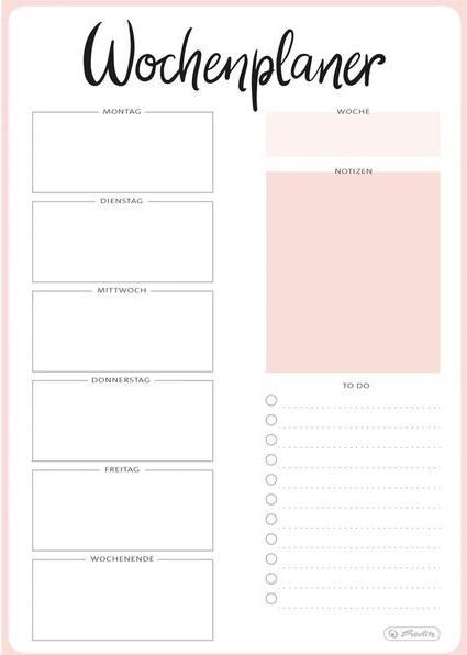 Produktbild Herlitz Wochenplaner A5, 2026 (A5, 1 Woche / 2 Seiten)