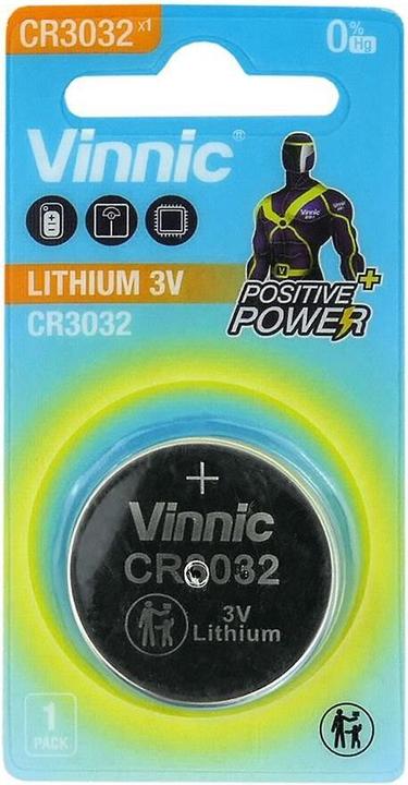 Actual product image Vinnic Lithium battery CR3032 - 1 piece (1 pcs., CR3032, 580 mAh)