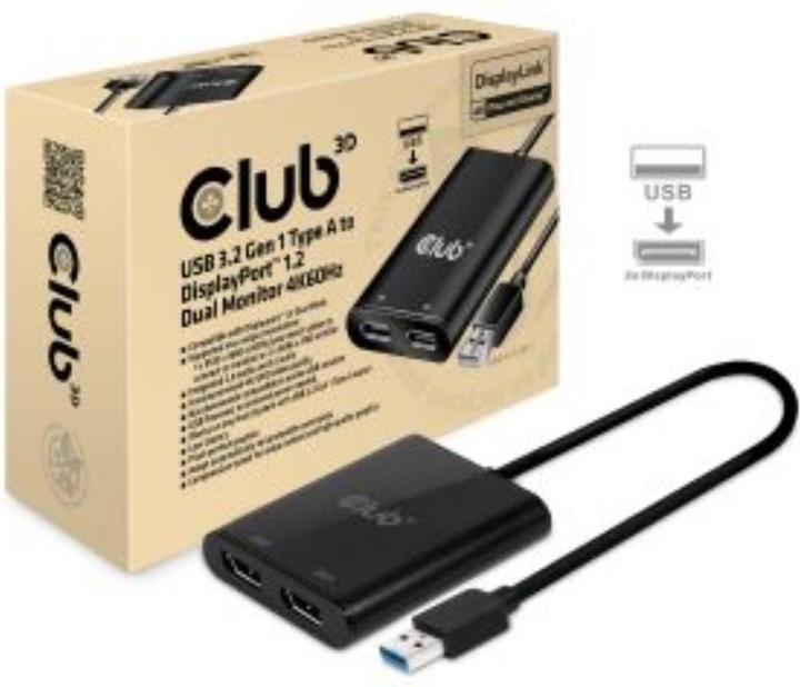 Produktbild Club 3D CSV-1477 USB A auf DisplayPort (DP, 9.30 cm)
