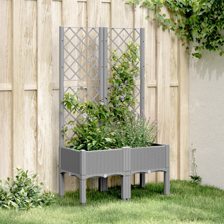 Actual product image VidaXL Planter with trellis PP