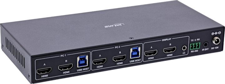 Image du produit InLine ® KVM Switch, 2-fach, HDMI, 4K60Hz, Dual Monitor