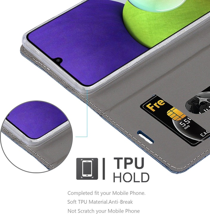 Actual product image Cadorabo Jeans Book Cover (Samsung Galaxy M22, Samsung Galaxy A22, Samsung Galaxy A32)