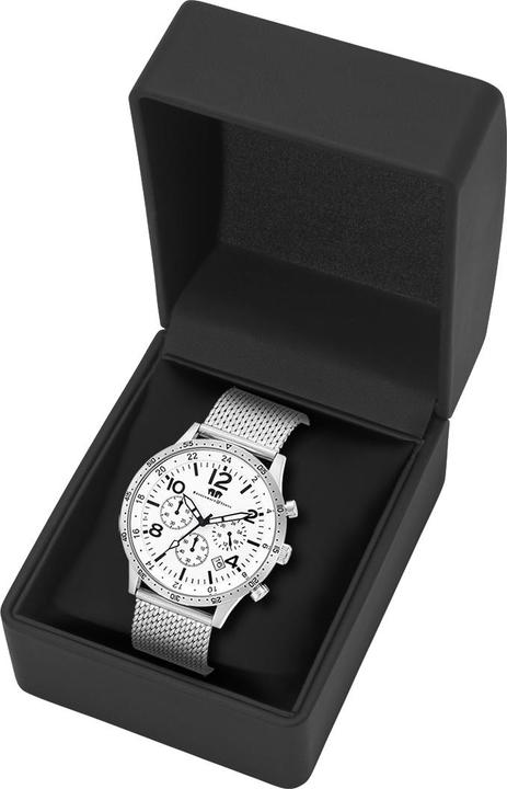 Actual product image Men's chronograph Flight Captain stainless steel silver - 34406 (Chronograph, 43.80 mm)