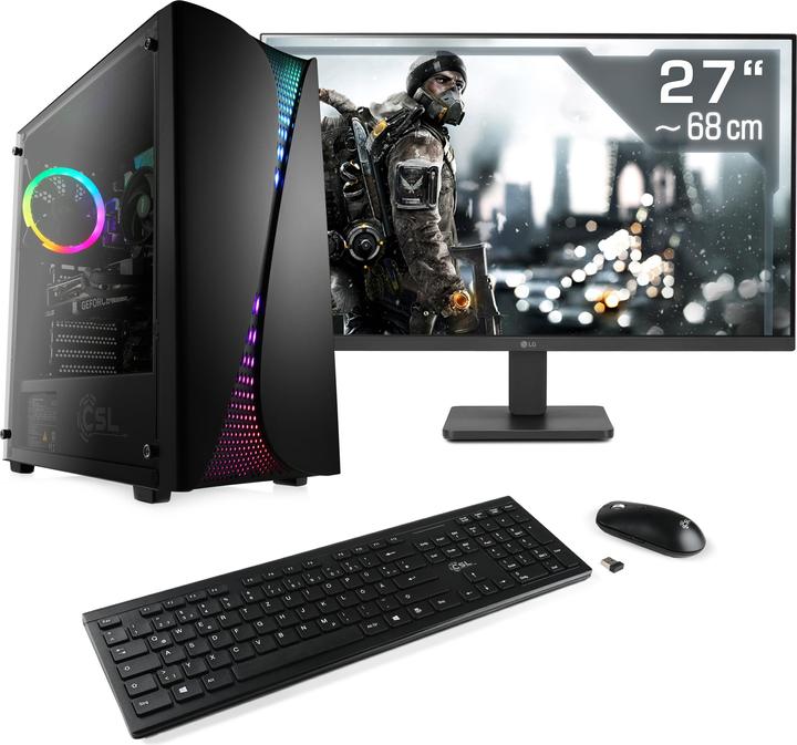 Immagine prodotto CSL PC da gioco M11460H, layout QWERTZ (DE) (1000 GB, 16 GB, GeForce RTX 3050)