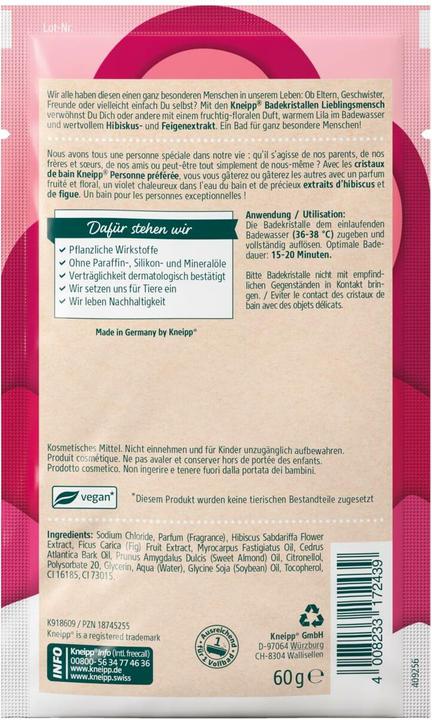 Actual product image Kneipp 918609 (Bath salts, 60 g)