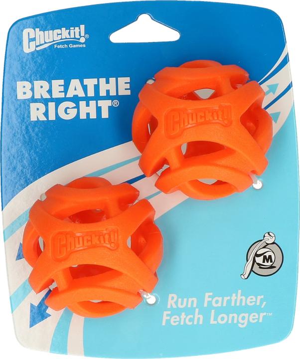 Image du produit Chuckit! CHUCKIT BREATHE RIGHT Bring the ball Lots 6.5 cm in diameter Size M 2 pcs Orange (Jouet à balle chien)