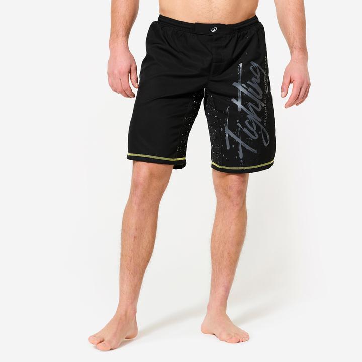 Domyos MMA-ShortsHerren strapazierfähig - schwarz/gelb (M)
