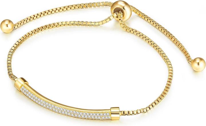 Actual product image Lulu & Jane Ladies brass cubic zirconia yellow gold - 29687 (28.60 cm, Brass)