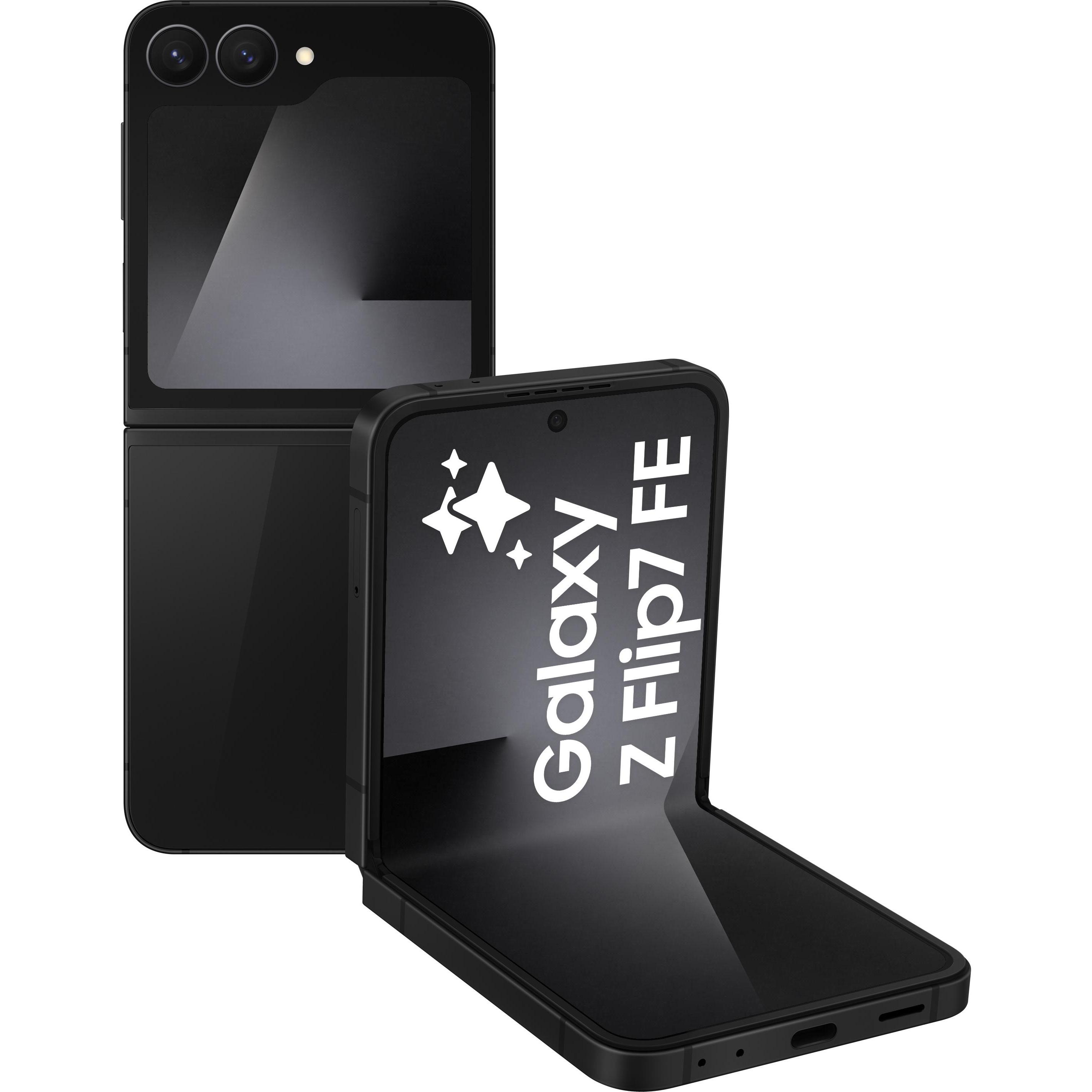 Samsung Galaxy Z Flip7 FE (256 GB, Black, 6.70", SIM + eSIM, 5G), Smartphone, Schwarz
