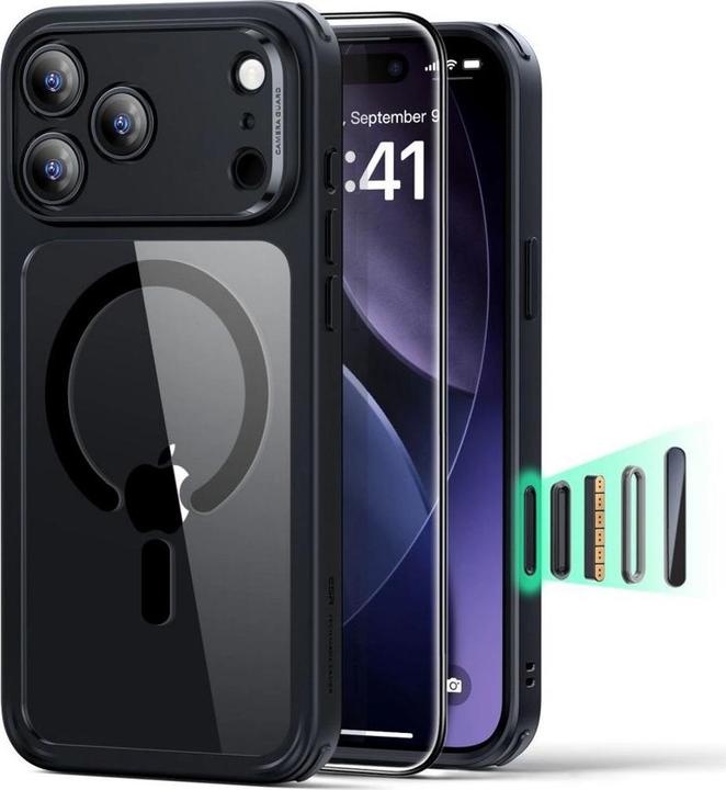 Produktbild ESR Classic Hybrid Magnetic Case (Camera Control), for iPhone 17 Pro, Clear Black (Apple iPhone 17 Pro)