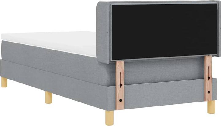 Image du produit vidaXL Boxspringbett Mit Matratze Stoff Hellgrau (90 x 200 cm)