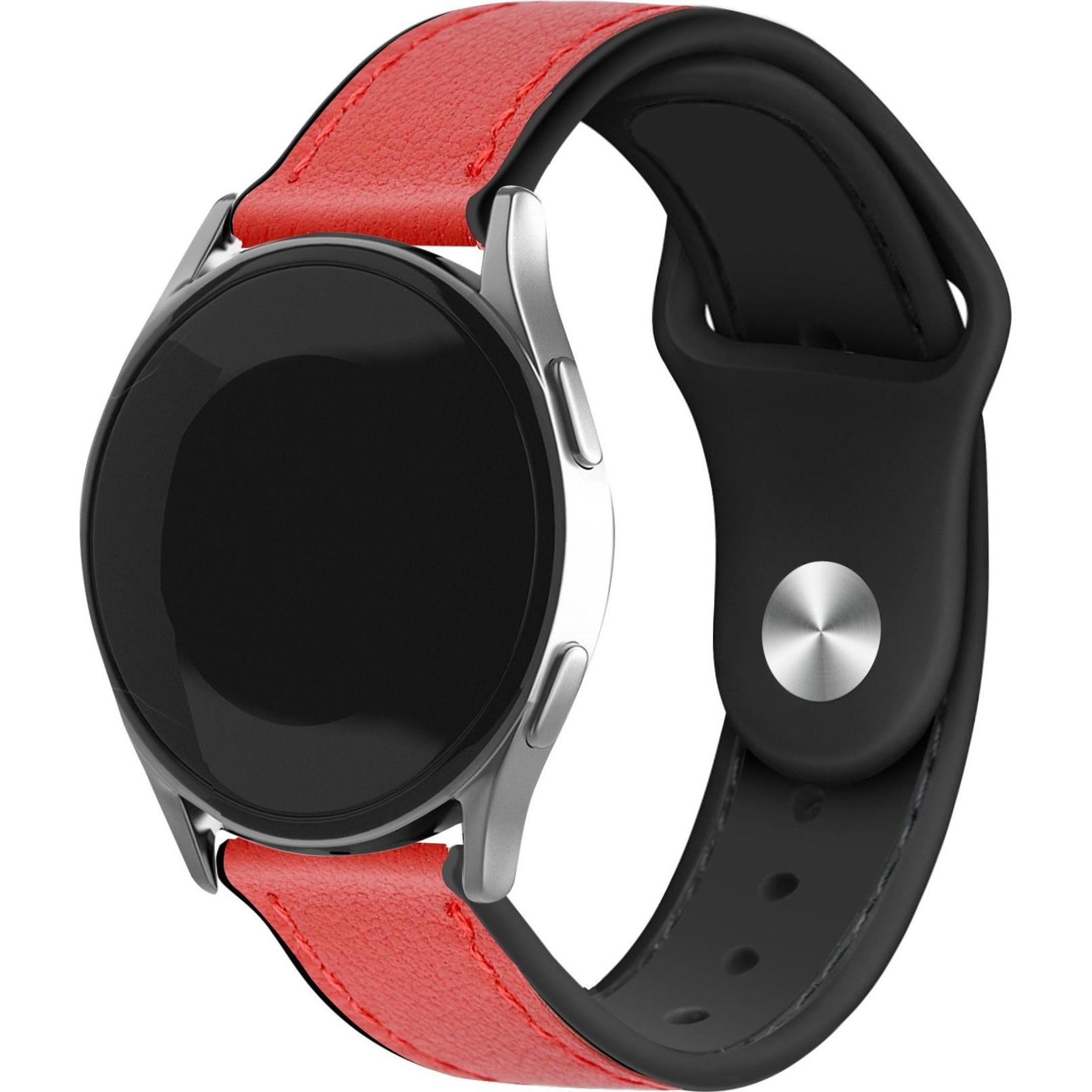 Strap-it Leder-Hybridarmband (Leder), Uhrenarmband, Rot